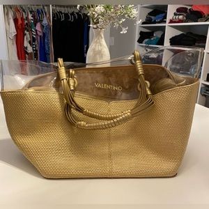 Gold Valentino Tote Bag